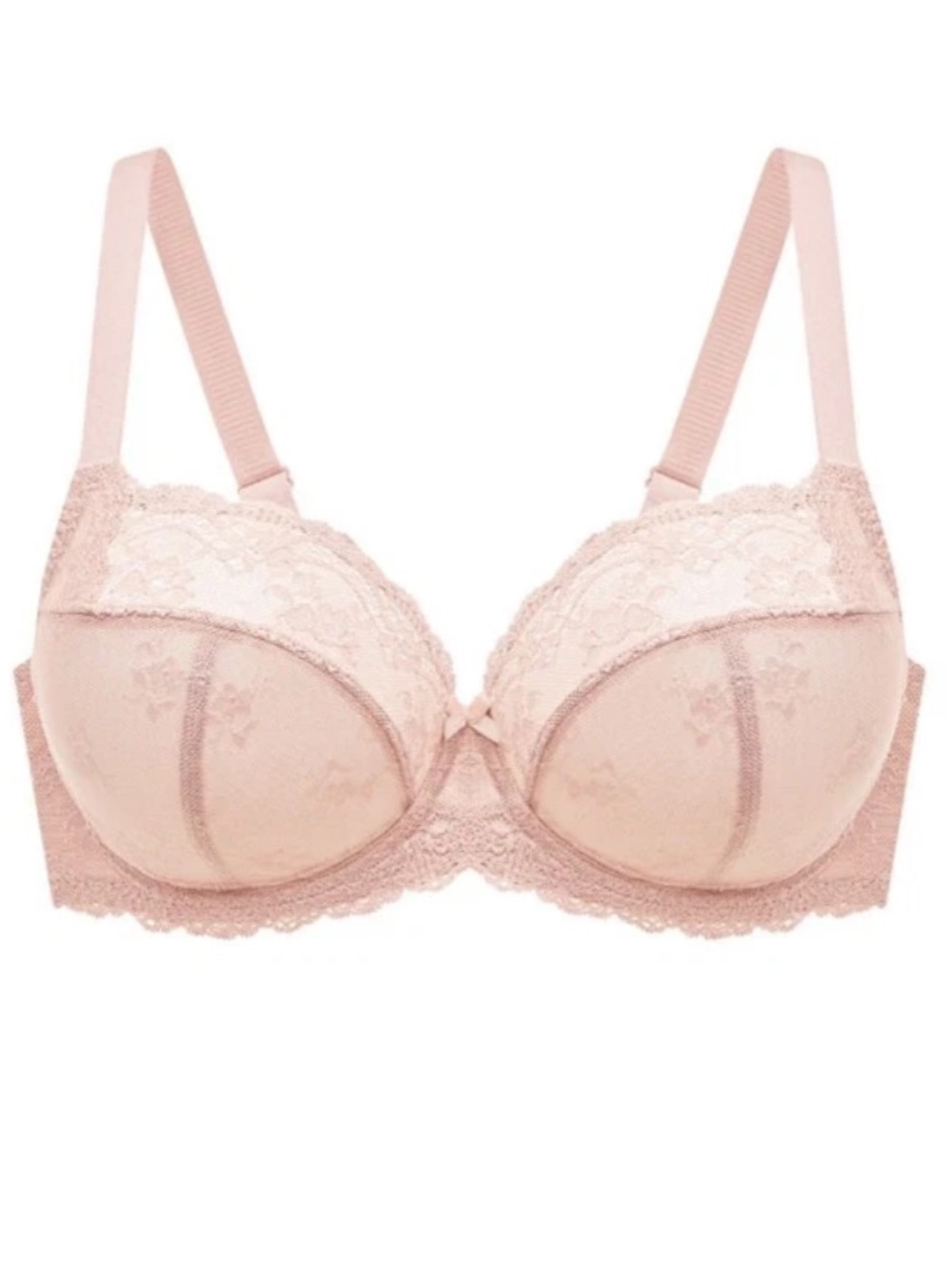 Lace Bra 30G Understance Georgia Flexwire Balconette Bra Powder Pink NWT